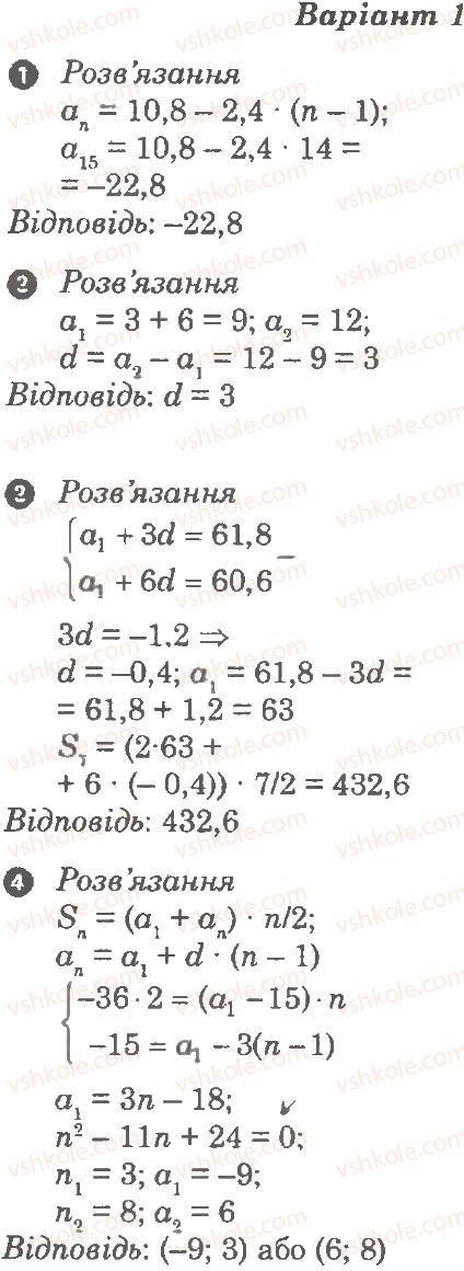 фото задание в1 - самостійна робота 12. арифметична прогресія - частина 1. поточний контроль знань