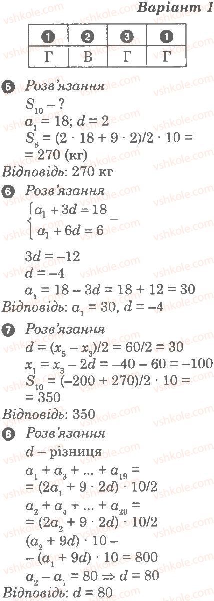 фото задание в1 - контрольна робота 7. арифметична прогресія - частина 2. контрольні роботи