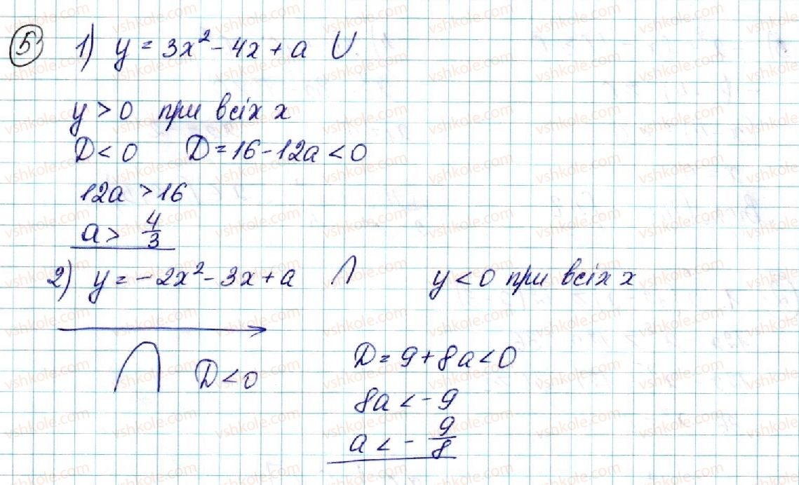 фото задание 5 - § 12. квадратична функція - розділ 2. квадратична функція