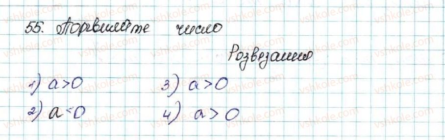 фото задание 55 - § 2. основні властивості числових нерівностей - розділ 1. нерівності