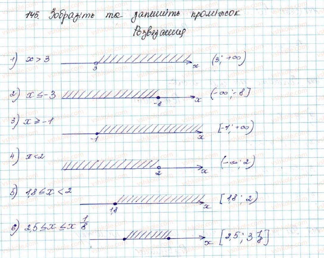 фото задание 145 - § 5. числові проміжки. переріз та об’єднання множин - розділ 1. нерівності