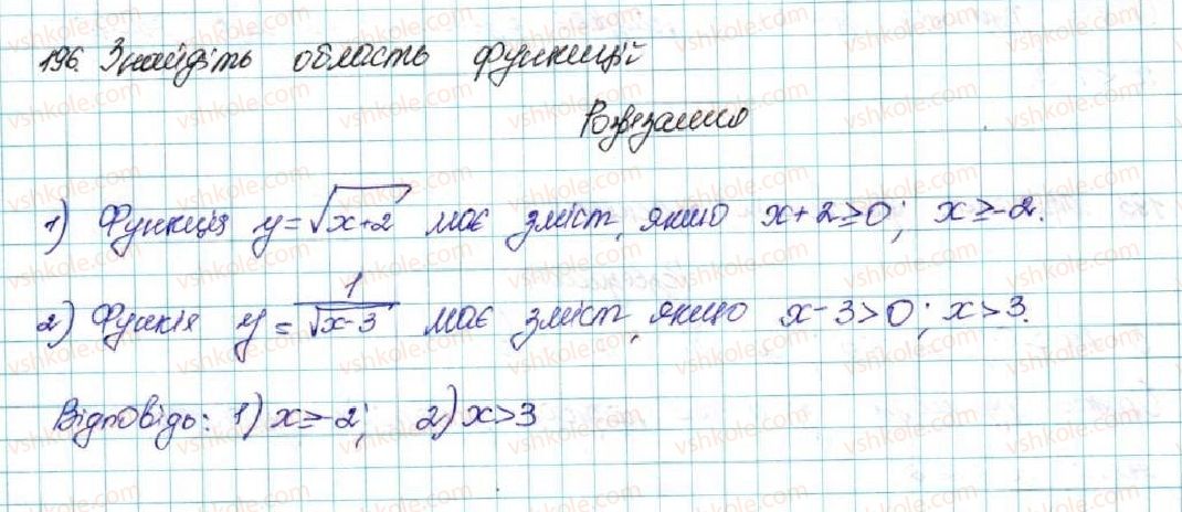 фото задание 196 - § 6. лінійні нерівності з однією змінною. рівносильні нерівності - розділ 1. нерівності