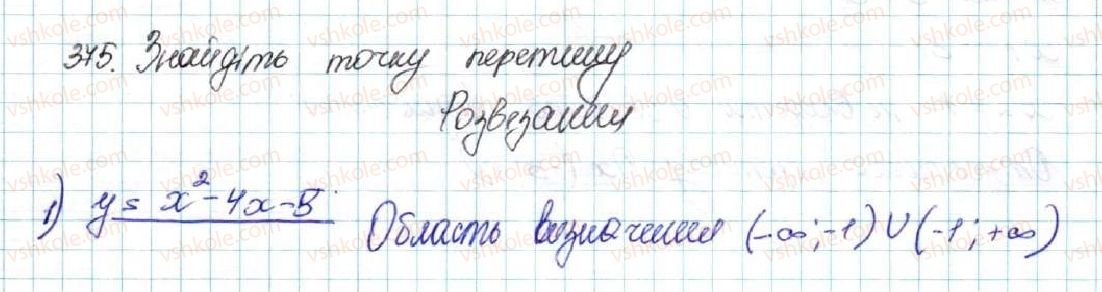 фото задание 375 - § 9. властивості функції - розділ 2. квадратична функція