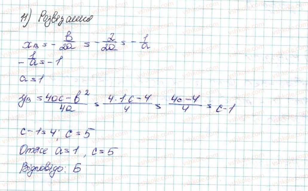 фото задание 11 - домашня самостійна робота № 2 - розділ 2. квадратична функція