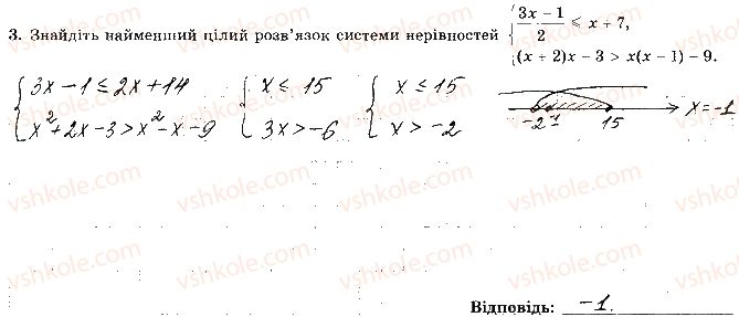 фото задание 3 - варіант 1 - с-10. повторення за 9 клас - самостійні роботи