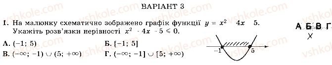 фото задание 1 - варіант 3 - с-10. повторення за 9 клас - самостійні роботи
