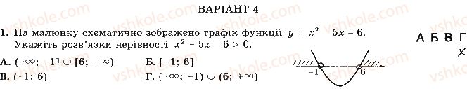фото задание 1 - варіант 4 - с-10. повторення за 9 клас - самостійні роботи