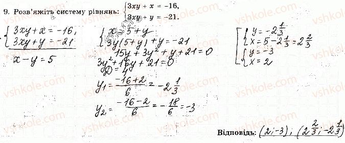 фото задание 9 - варіант 2 - ткр-3. квадратна нерівність - тематичні контрольні роботи