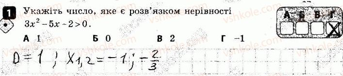 фото задание 1 - варіант 2 - контрольна робота № 3. квадратна нерівність - контрольні роботи