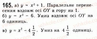 фото задание 165 - § 3. квадратична функція та її графік - розділ 2. квадратична функція