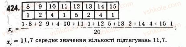 фото задание 424 - § 9. елементи математичної статистики - розділ 4. елементи прикладної математики