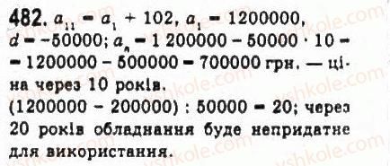 фото задание 482 - § 10. арифметична прогресія - розділ 5. числові послідовності