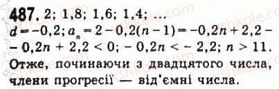 фото задание 487 - § 10. арифметична прогресія - розділ 5. числові послідовності