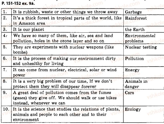 фото задание page151-152 - lesson 2. nature and the environment - unit 3. what’s your knowledge?