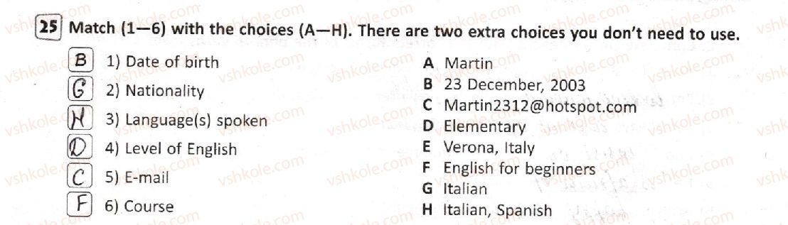 фото задание 25 - lesson 1. vital statistics - unit 1. who are you?