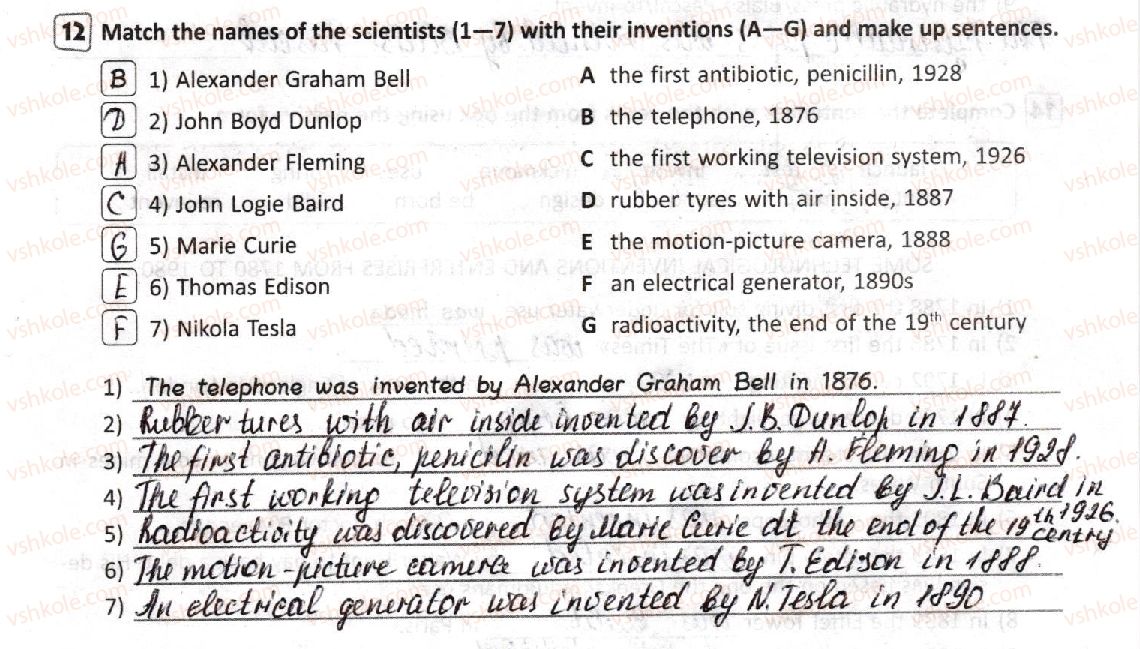 фото задание 12 - lesson 1. inventions and discoveries - unit 3. what’s your knowledge?