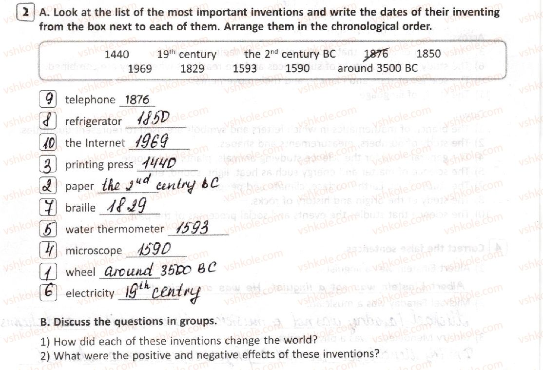 фото задание 2 - lesson 1. inventions and discoveries - unit 3. what’s your knowledge?