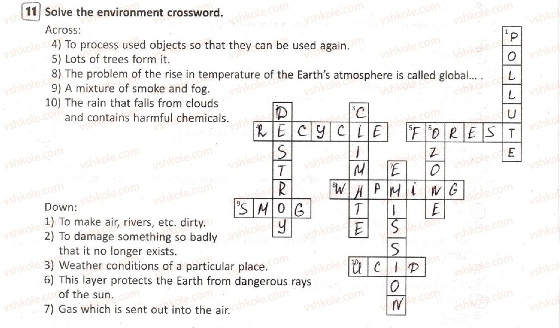 фото задание 11 - lesson 2. nature and the environment - unit 3. what’s your knowledge?