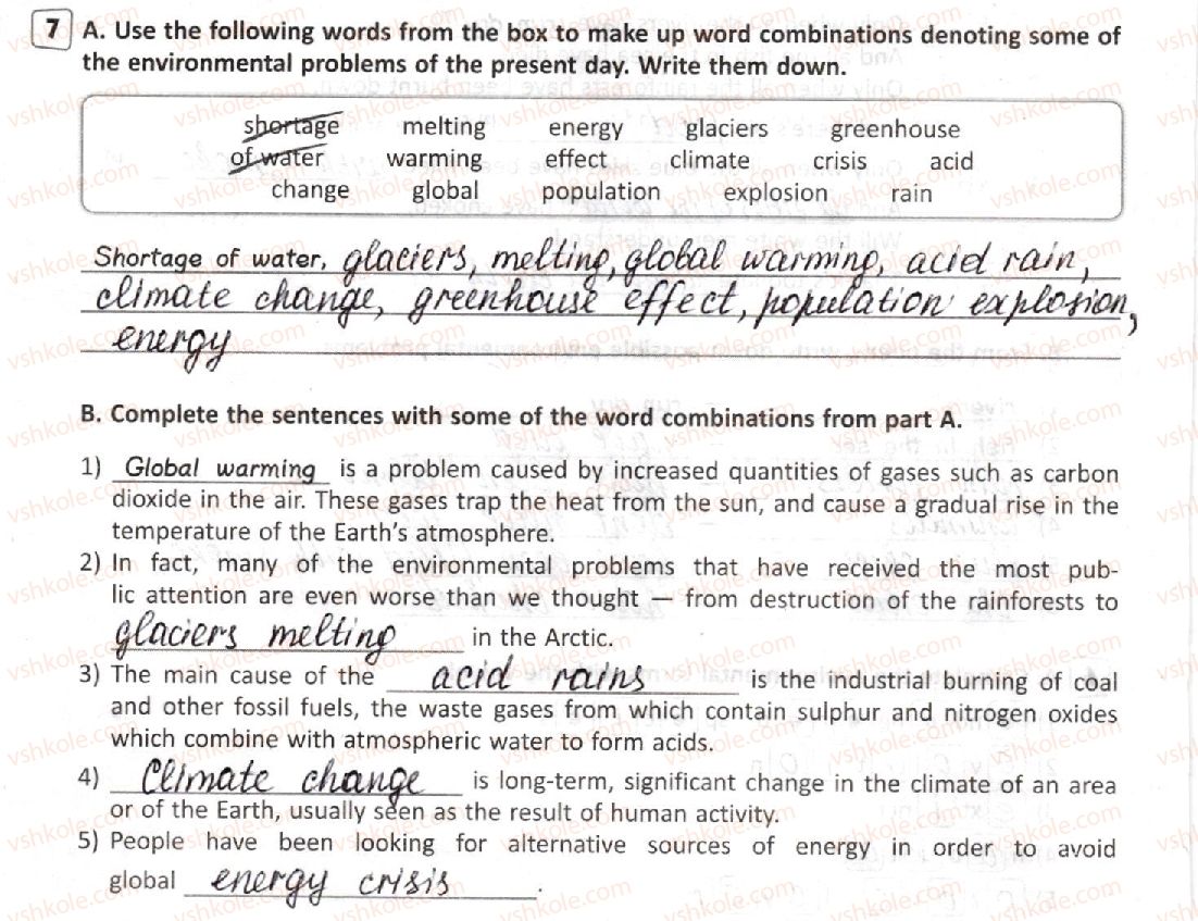 фото задание 7 - lesson 2. nature and the environment - unit 3. what’s your knowledge?