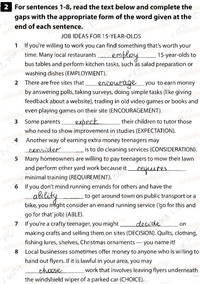 фото задание 2 - test 2. career choices - unit 2. what's your choice?