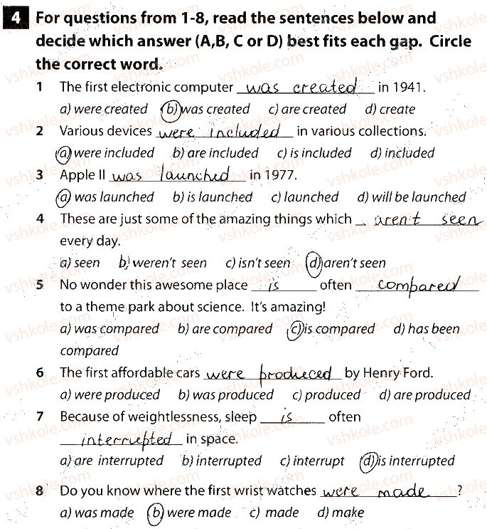 фото задание 4 - test 1. inventions and discoveries - unit 3. what's your knowledge?