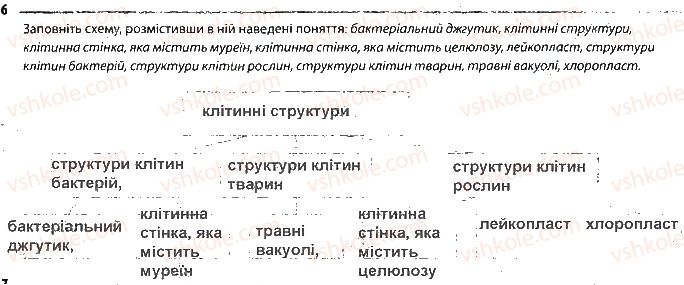 фото задание 6 - сторінка 19 - тема 2. структура клітини
