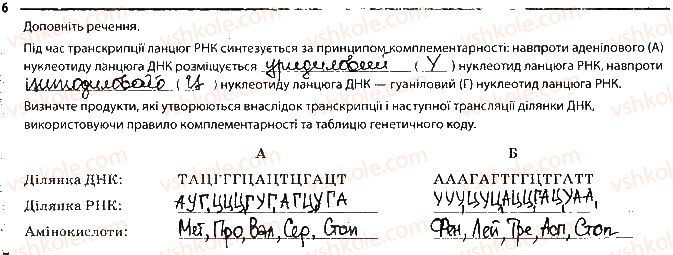 фото задание 6 - сторінка 27 - тема 4. збереження та ріалізація спадкової інформації