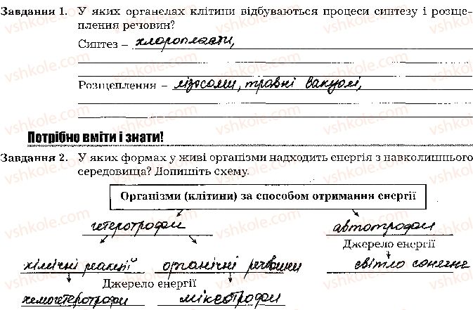 фото задание стр34 - тема 3. принципи функціонування клітини
