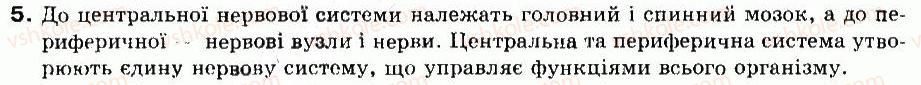 фото задание 5 - § 59. нервова система. її будова та значення - тема 11. нервова регуляція функцій організму людини - розділ 1. людина