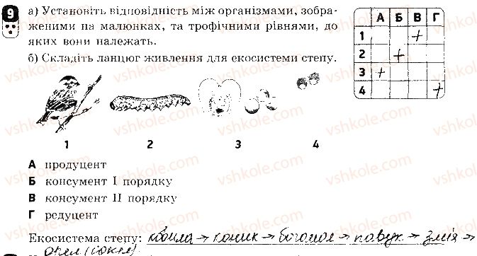 фото задание 9 - варіант 1 - контрольна робота 5. надорганізмові біологічні системи - контрольні роботи