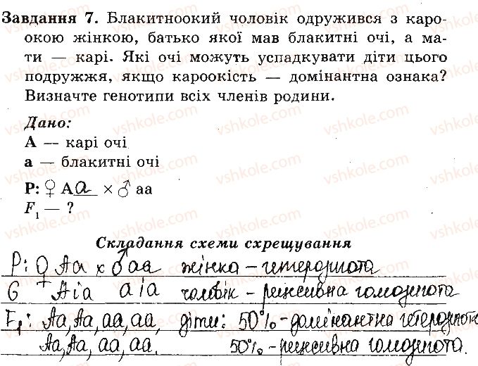 фото задание 7 - варіант 1 - практична робота № 3. складання схем схрещування - практичні роботи