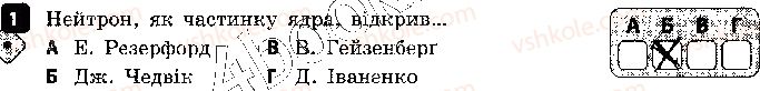 фото задание 1 - варіант 2 - контроль теоретичних знань 5. будова атома - контроль теоретичних знань