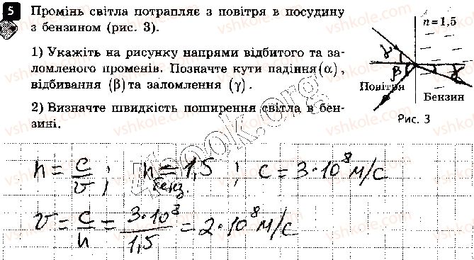 фото задание 5 - варіант 2 - контрольна робота 2. світлові явища - контрольні роботи