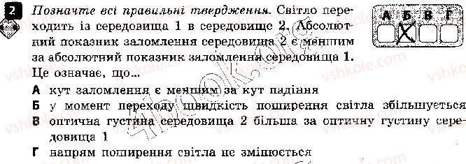 фото задание 2 - варіант 2 - самостійна робота 3. заломлення світла - самостійні роботи
