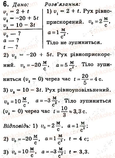 фото задание 6 - вправи - § 28. рівноприскорений прямолінійний рух - розділ 5. рух і взаємодія. закони збереження