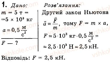 фото задание 1 - вправи - § 31. другий закон ньютона - розділ 5. рух і взаємодія. закони збереження