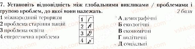 фото задание 7 - варіант 2 - тематичний контроль № 5. розділ v. проблеми людства - вкладиш. зошит тематичний контроль