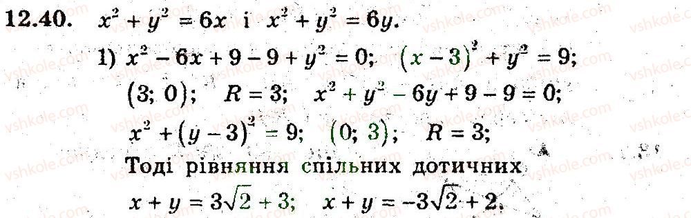 фото задание 40 - 12. рівняння прямої з кутовим коефіцієнтом - § 4. декартові координати на площині