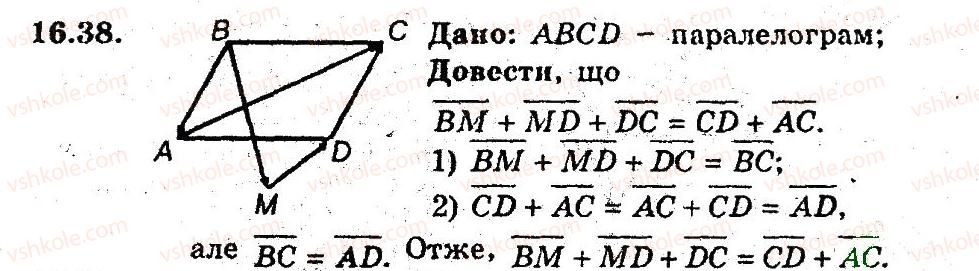 фото задание 38 - 16. додавання і віднімання векторів - § 5. вектори