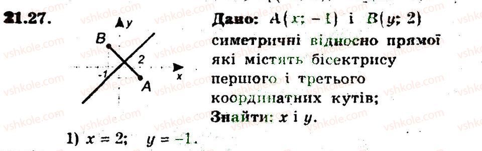 фото задание 27 - 21. осьова симетрія - § 6. перетворення фігур