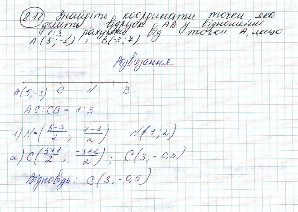 фото задание 18 - 8. відстань між двома точками із заданими координатами. координати середини відрізка - § 3. декартові координати на площині