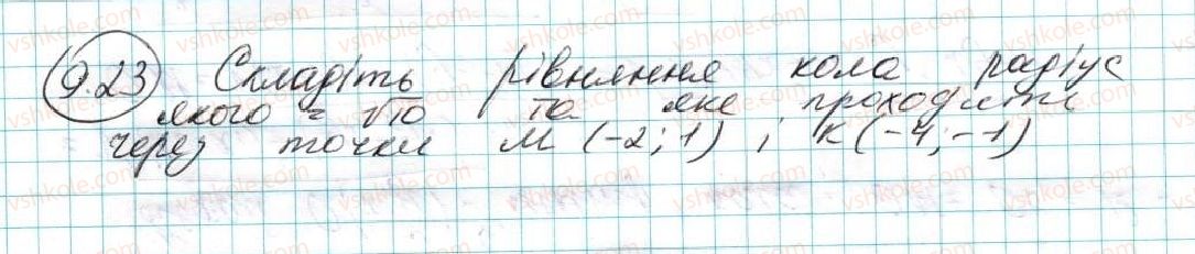 фото задание 23 - 9. рівняння фігури. рівняння кола - § 3. декартові координати на площині