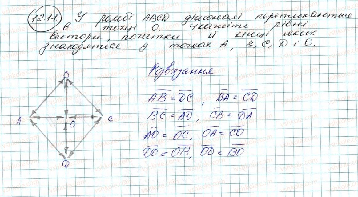 фото задание 11 - 12. поняття вектора - § 4. вектори