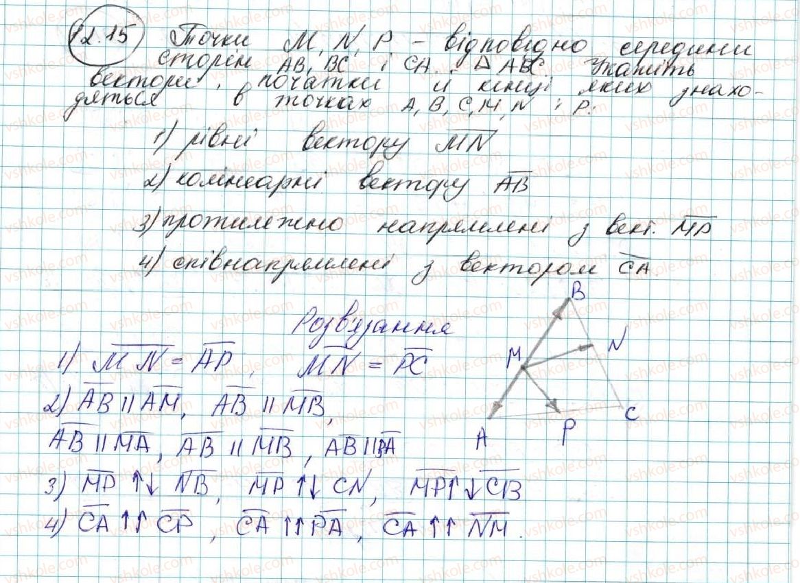 фото задание 15 - 12. поняття вектора - § 4. вектори
