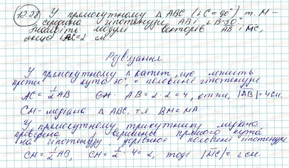 фото задание 28 - 12. поняття вектора - § 4. вектори