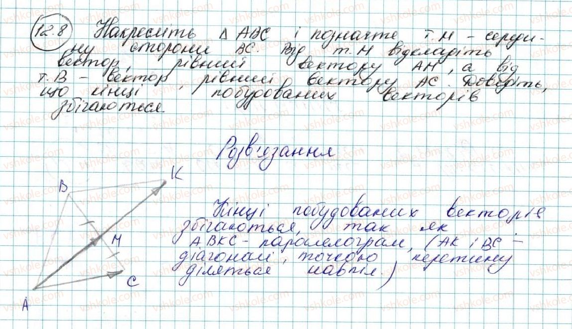 фото задание 8 - 12. поняття вектора - § 4. вектори