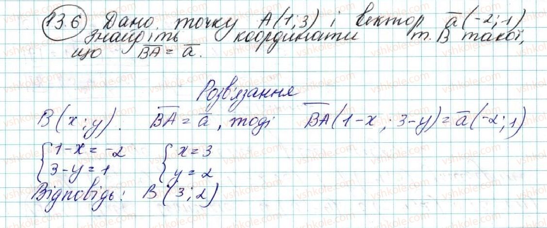 фото задание 6 - 13. координати вектора - § 4. вектори
