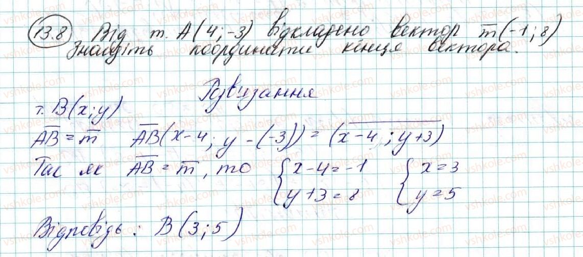 фото задание 8 - 13. координати вектора - § 4. вектори