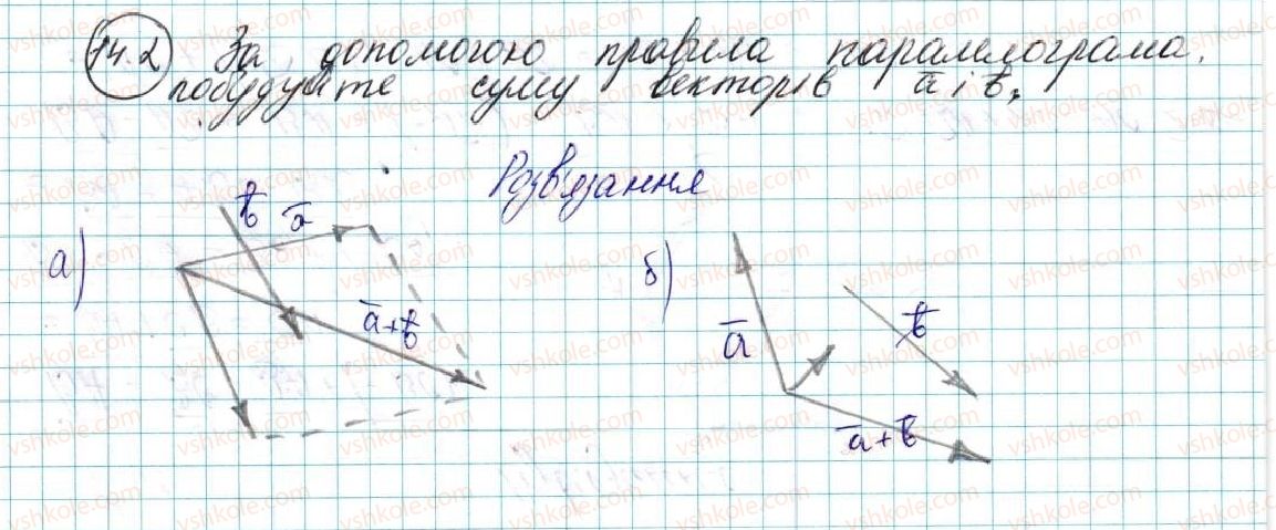 фото задание 2 - 14. додавання і віднімання векторів - § 4. вектори