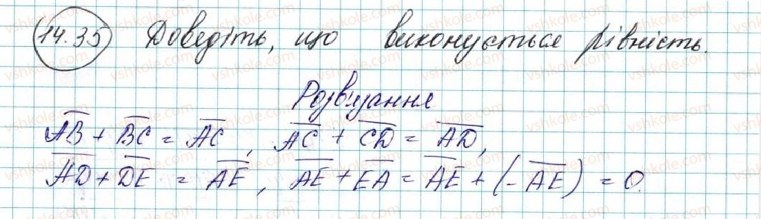 фото задание 35 - 14. додавання і віднімання векторів - § 4. вектори